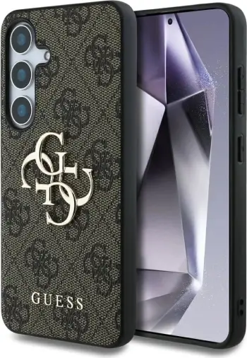 Mbështjellës Guess Big 4G Logo Classic Logo për Samsung Galaxy S25 Plus, Kafe