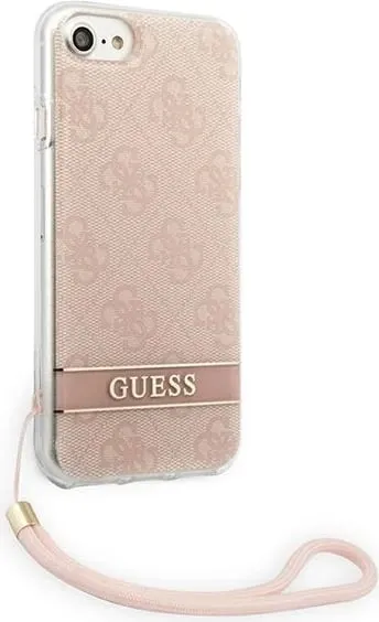 Mbështjellës Guess 4G Print Strap për iPhone SE 2022/SE 2020/7/8, rozë - 3