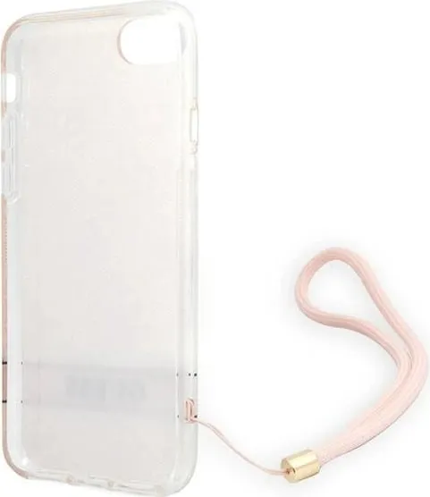 Mbështjellës Guess 4G Print Strap për iPhone SE 2022/SE 2020/7/8, rozë - 5