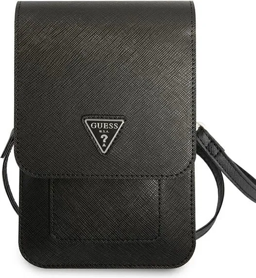 Çantë smartphone Guess Saffiano Triangle, e zezë - 2
