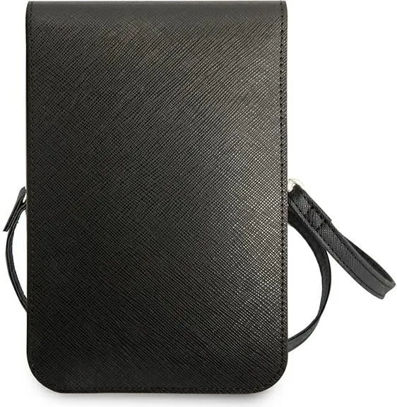 Çantë smartphone Guess Saffiano Triangle, e zezë - 5