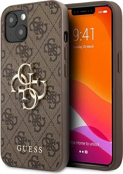 Mbështjellës Guess GUHCP13M4GMGBR për iPhone 13, 6.1", hardcase, kafe - 1