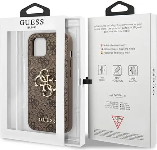 Mbështjellës Guess GUHCP13M4GMGBR për iPhone 13, 6.1", hardcase, kafe - 2