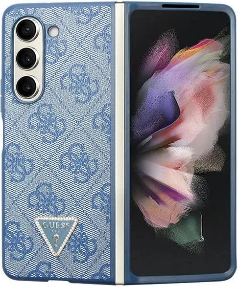 Mbështjellës Guess 4G Triangle Strass për Samsung Galaxy Z Fold 5, Kaltër - 1