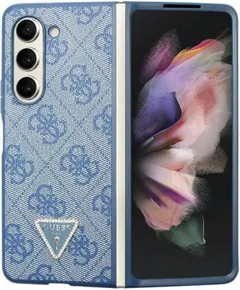 Mbështjellës Guess 4G Triangle Strass për Samsung Galaxy Z Fold 5, Kaltër