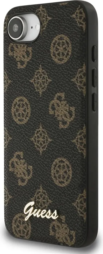 Mbështjellës Guess Peony Script Logo MagSafe për iPhone 16e, i zi - 2