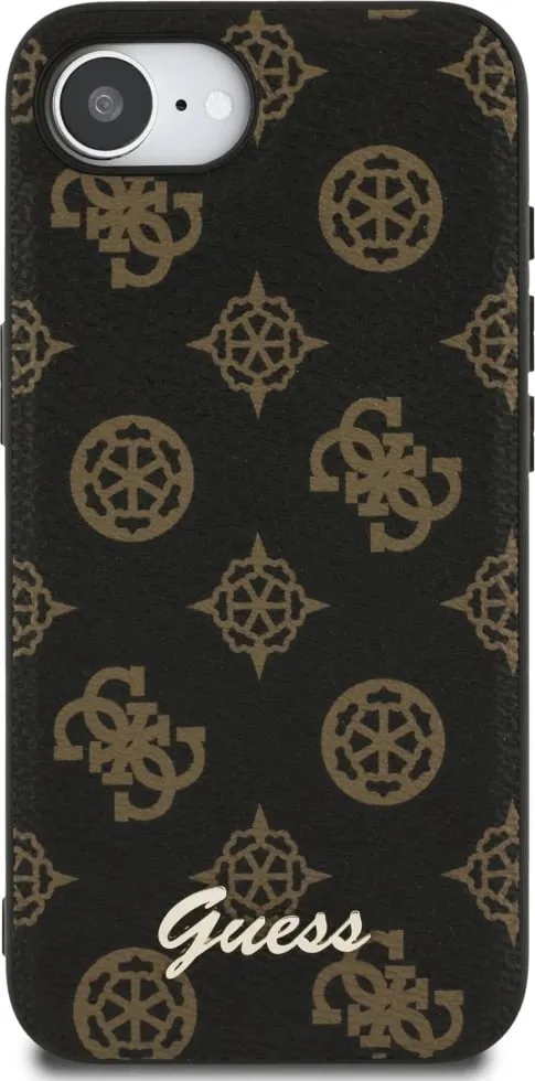 Mbështjellës Guess Peony Script Logo MagSafe për iPhone 16e, i zi - 3