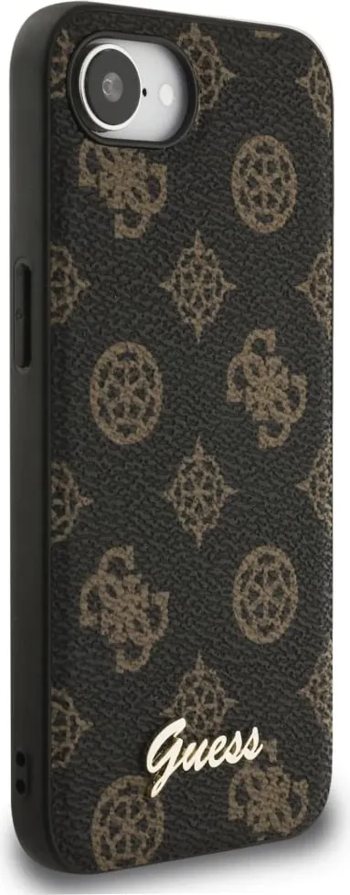 Mbështjellës Guess Peony Script Logo MagSafe për iPhone 16e, i zi - 4