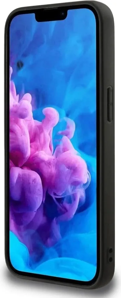 Mbështjellës Guess Peony Script Logo MagSafe për iPhone 16e, i zi - 5