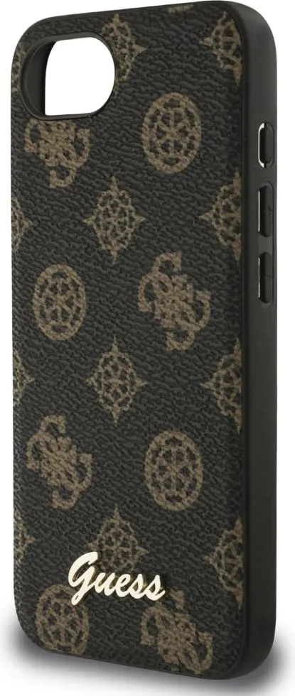 Mbështjellës Guess Peony Script Logo MagSafe për iPhone 16e, i zi - 6
