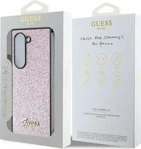 Mbështjellës Guess 4G Glitter Script për Samsung Galaxy Z Fold 6, Rozë - 3