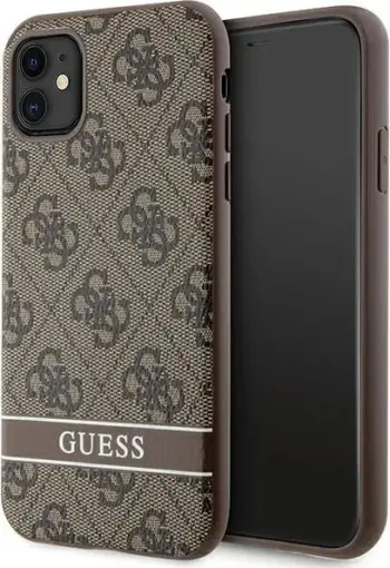 Mbështjellës telefoni Guess GUHCN61P4SNW, për iPhone 11 XR, hardcase, kafe