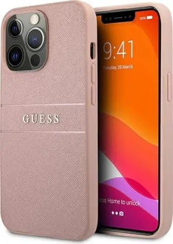Mbështjellës Guess GUHCP13XPSASBPI për iPhone 13 Pro Max 6.7", rozë