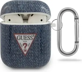 Kuti mbrojtëse Guess Jeans Collection për Airpods 1/2, e kaltër e errët