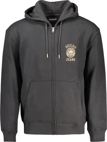 Duks për meshkuj GUESS JEANS zip-up, i zi