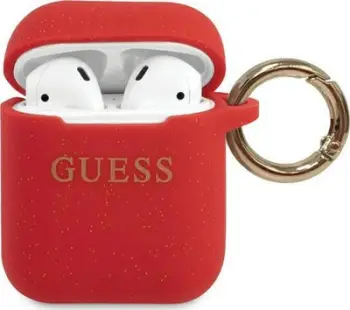 Kuti për kufje Guess GUACCSILGLRE AirPods, e kuqe