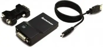 Përshtatës Lenovo USB në VGA, i zi