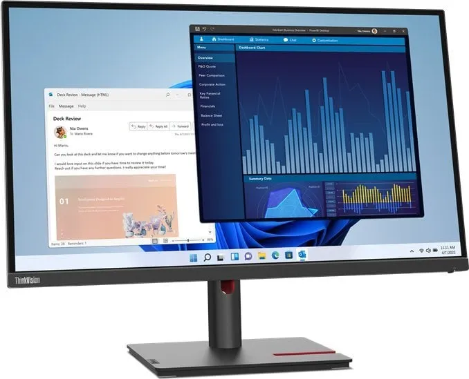 Monitor Lenovo ThinkVision T27p-30, 27'', 3840 x 2160, i zi - 1