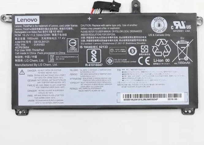 Bateri Lenovo, 4 qeliza, 32Wh, 15.2V, e zezë - 1