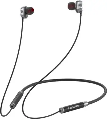 Kufje me valë Lenovo Moving-Coil HE08, të zeza