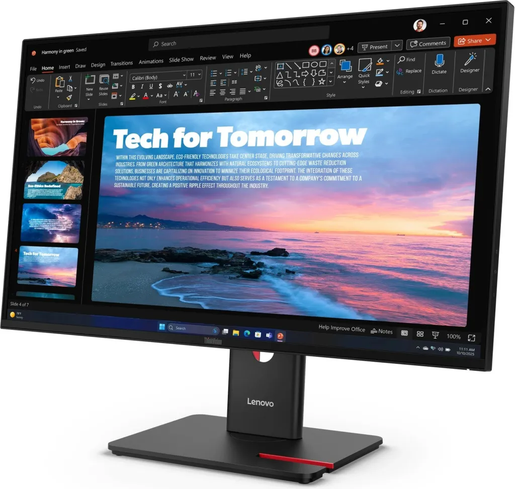 Monitor Lenovo ThinkVision T27QD-40 27 inç, 2K QHD, HDMI/DP/USB-C, i zi - 2