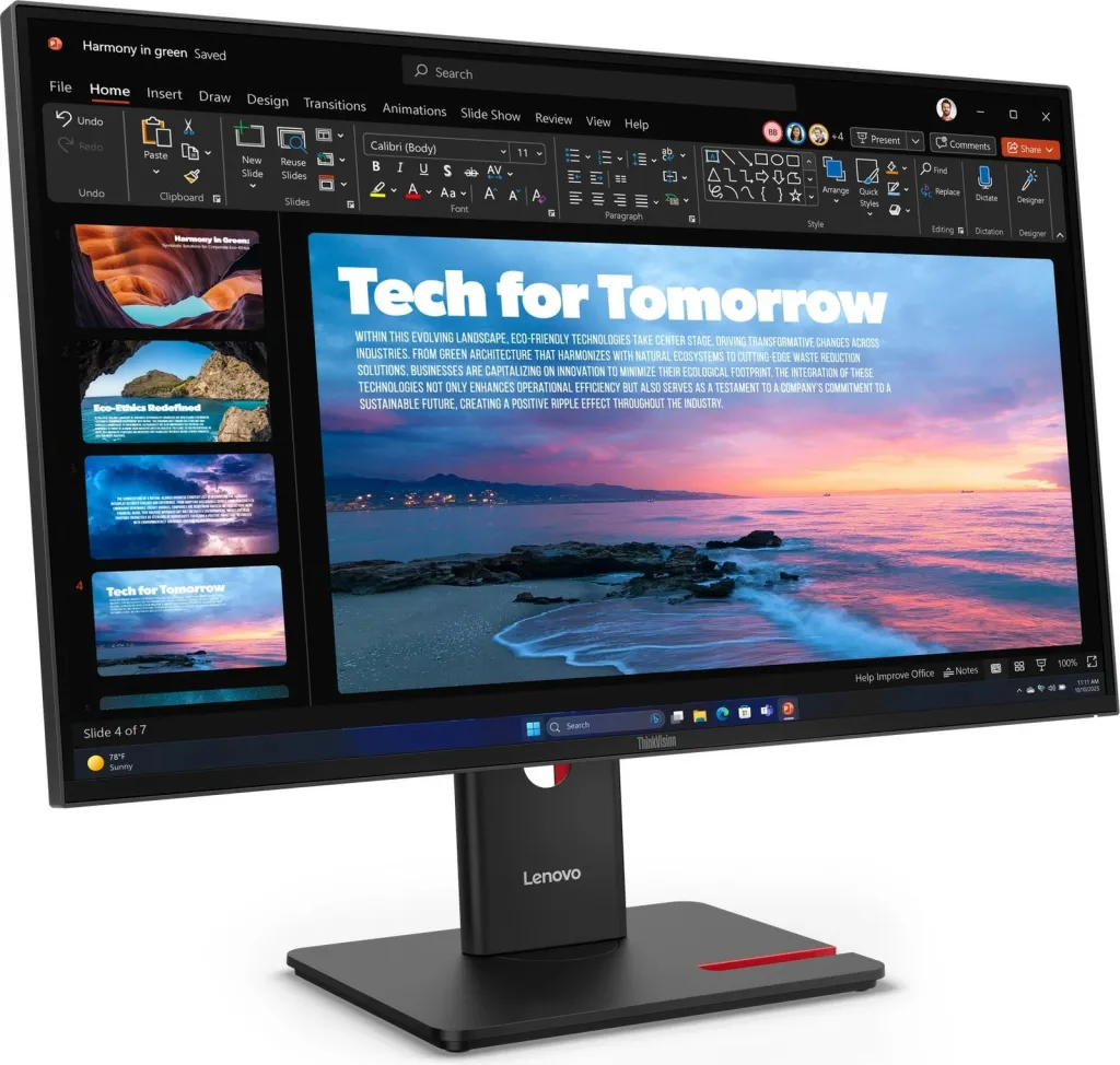 Monitor Lenovo ThinkVision T27QD-40 27 inç, 2K QHD, HDMI/DP/USB-C, i zi - 4