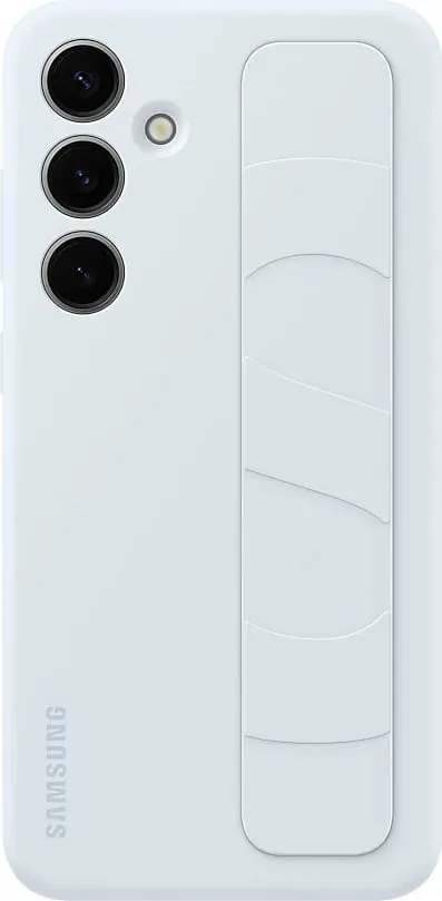Mbështjellës Samsung Standing Grip Case Galaxy S24+, silikon, light blue - 1