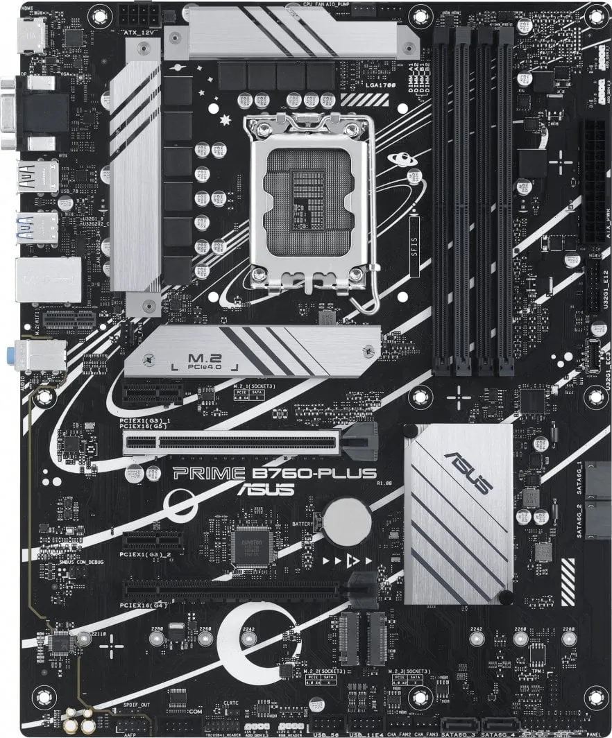 Pllakë amë Asus PRIME B760-Plus, Intel B760, Socket 1700, 4 slota, ATX - 2