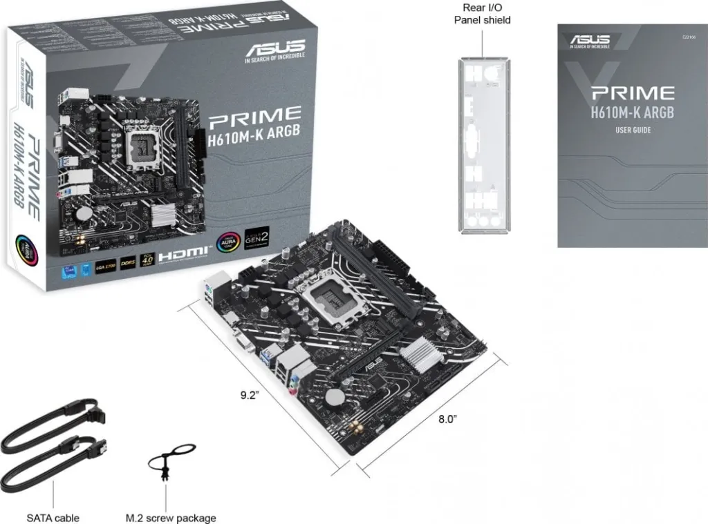 Pllakë amë Asus PRIME H610M-K ARGB - 6