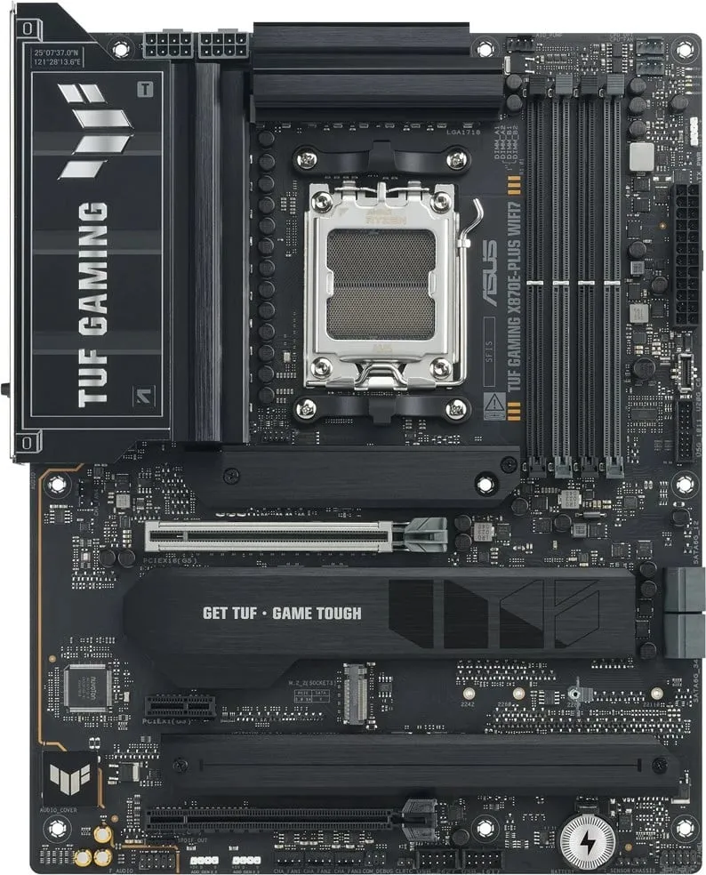 Pllakë amë ASUS TUF GAMING X870E-PLUS WIFI7, Socket AM5, ATX, Gri - 1