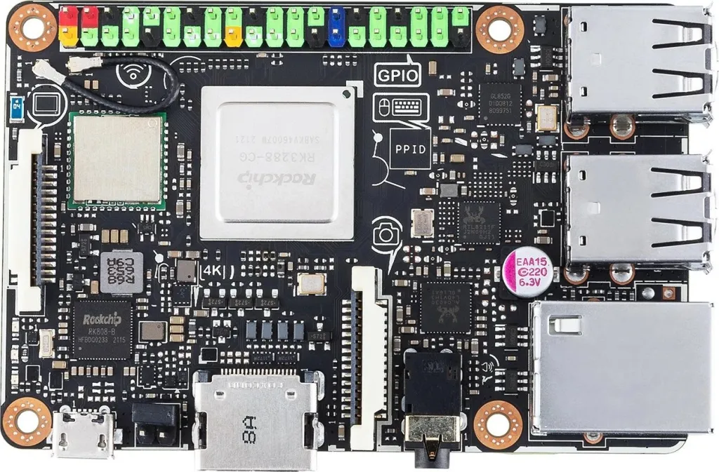 Pllakë amë ASUS Tinker Board S R2.0, 2GB RAM, 16GB eMMC, Wi-Fi, Bluetooth, e zezë - 1