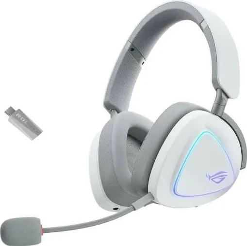 Kufje ASUS ROG Delta II, wireless, e bardhë - 2