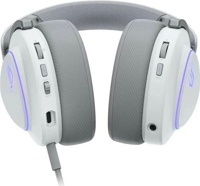 Kufje ASUS ROG Delta II, wireless, e bardhë - 4