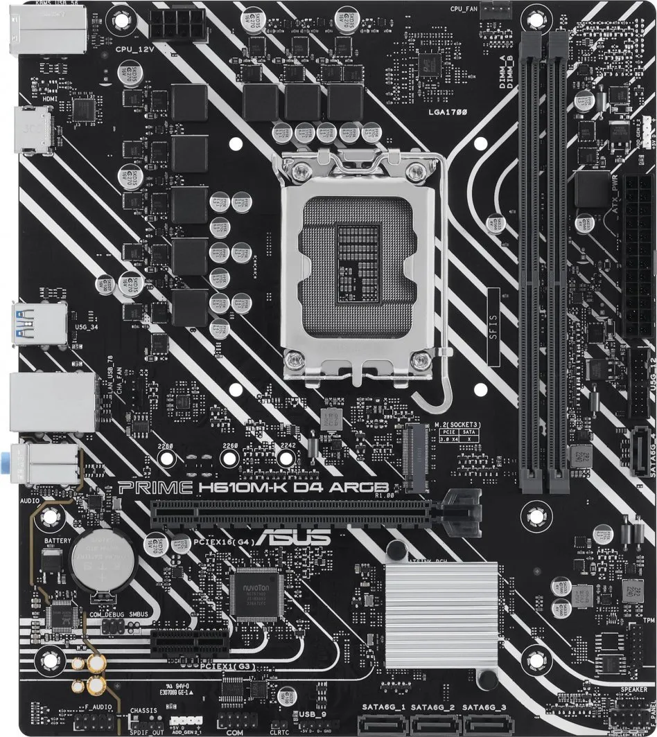 Pllakë amë Asus PRIME H610M-K D4 ARGB - 2