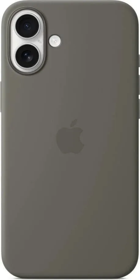 Apple iPhone 16 Plus Silicone Case with MagSafe, Stone Gray - 1