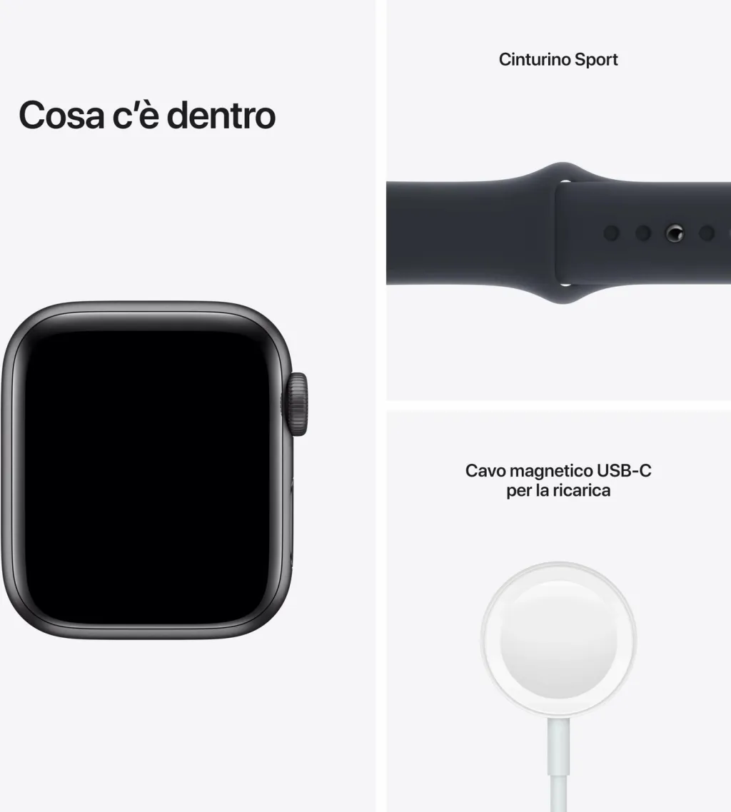 Smartwatch Apple Watch SE 40mm Space Grey Aluminium Case/Midnight Sport Band - 7