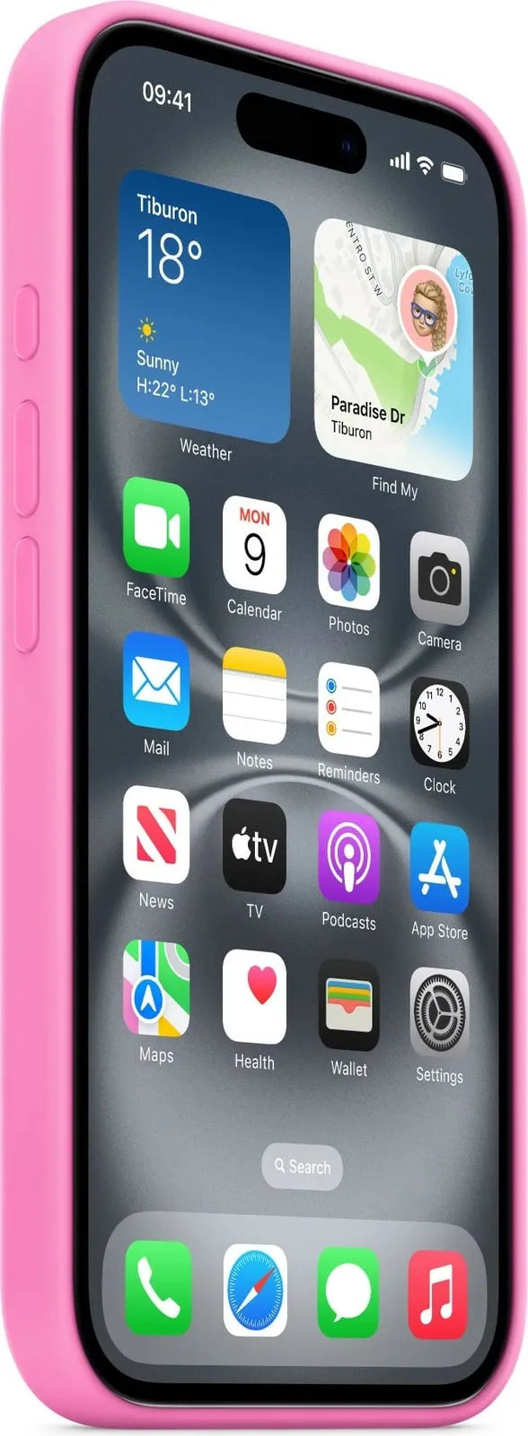 Mbështjellës Apple iPhone 16, silikon, MagSafe, 6.1 inch, rozë - 6