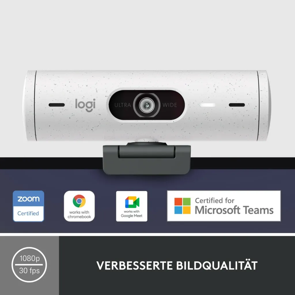 Ueb kamerë Logitech Brio 500, e bardhë - 17