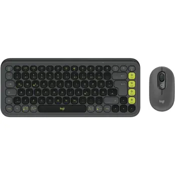 Tastierë dhe Maus Logitech POP ICON COMBO, Wireless, Bluetooth, QWERTZ, Graphite, Green