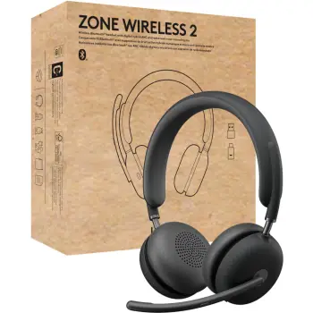 Kufje Logitech Zone Wireless 2 UC, Bluetooth, Graphite
