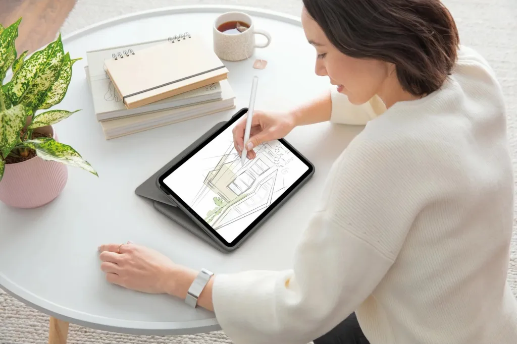 Tastierë me mbështjellës Logitech Folio Touch për iPad Air 4th Gen, gri - 4