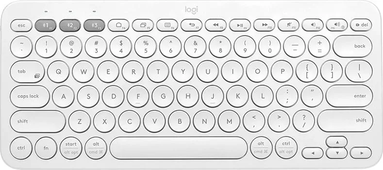 Tastierë Bluetooth Logitech K380, Mini, Pa kabllo, QWERTZ, Bardhë - 1