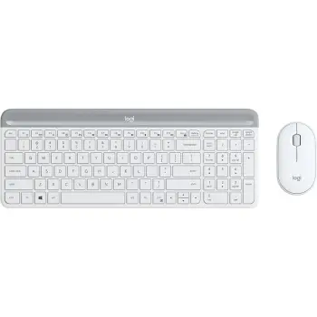 Kombo maus dhe tastierë Logitech MK470 Slim, Full-size (100%), Wireless, RF Wireless, QWERTZ, Bardhë
