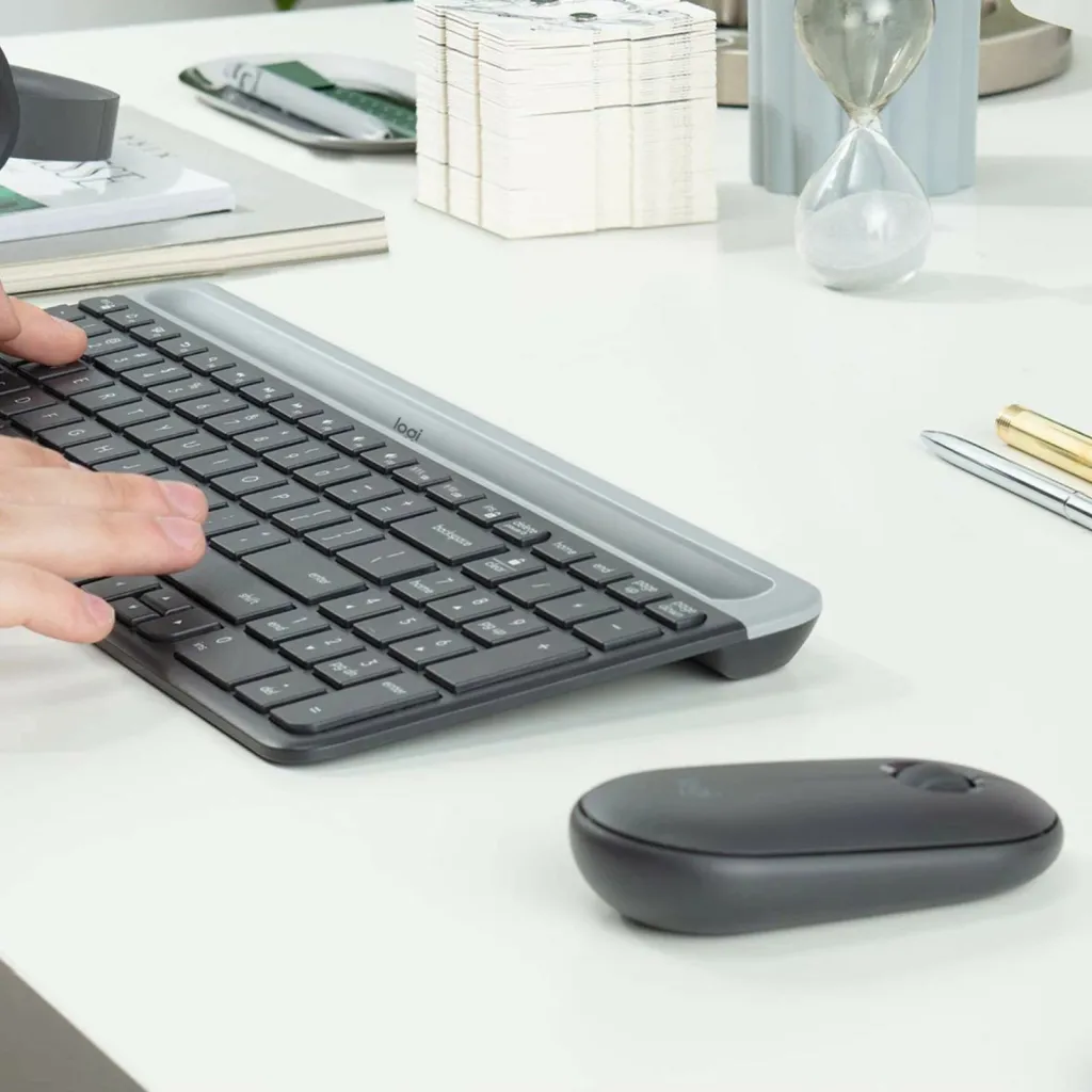 Kasë tastierë me maus Logitech Slim Wireless Combo MK470, full-size, wireless, QWERTZ, graphite - 3