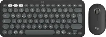 Set maus e tastierë Logitech Pebble 2 Combo 920-012203, wireless, Bluetooth, QWERTZ, grafit
