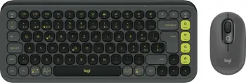 Set tastierë dhe maus Logitech POP ICON COMBO, wireless, Bluetooth, QWERTZ, grafit/jeshile