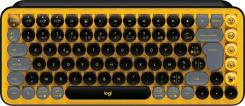 Tastierë mekanike pa tela Logitech Pop Keys me emoji, e zezë - 3