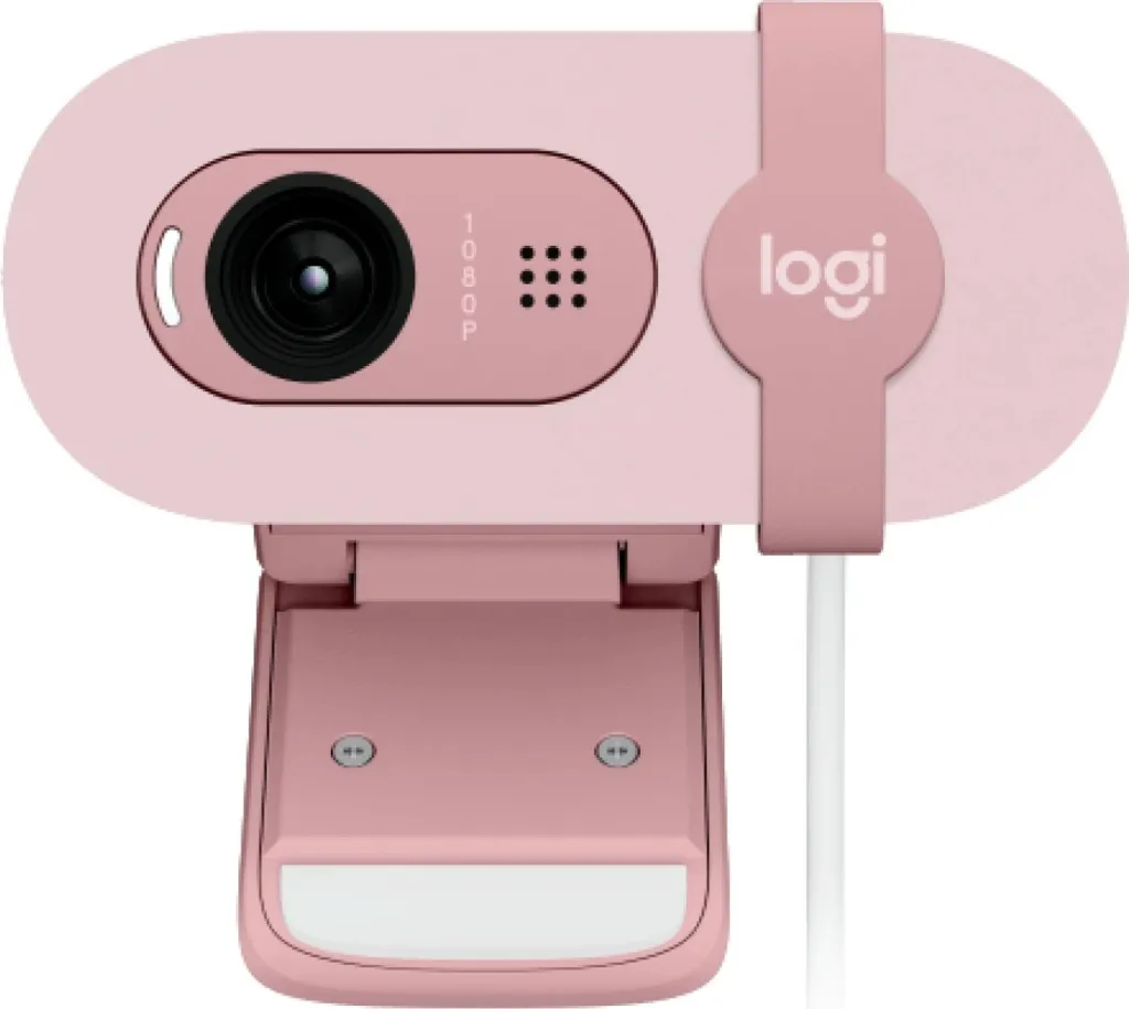Webcam Logitech BRIO 100, 2MP, 1080p, USB, rozë - 1