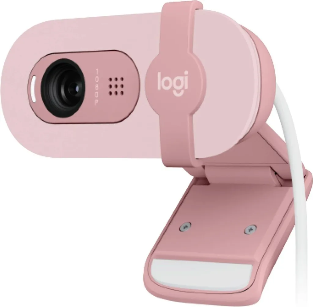 Webcam Logitech BRIO 100, 2MP, 1080p, USB, rozë - 3