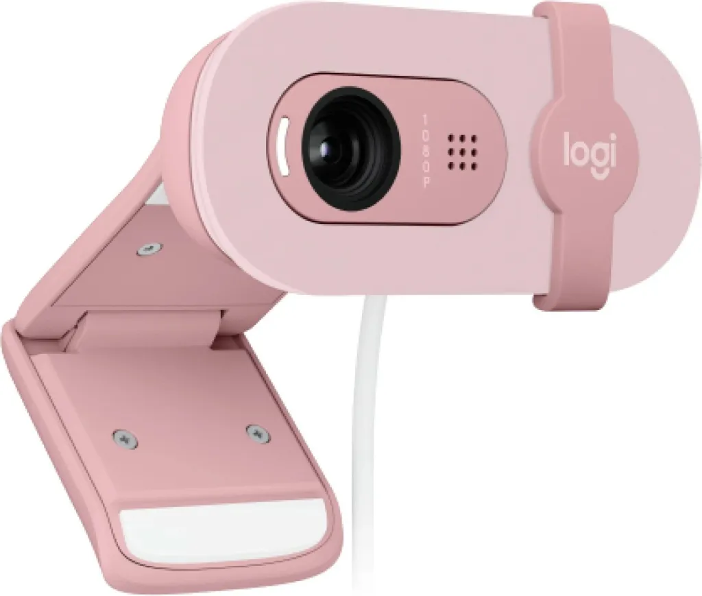 Webcam Logitech BRIO 100, 2MP, 1080p, USB, rozë - 4